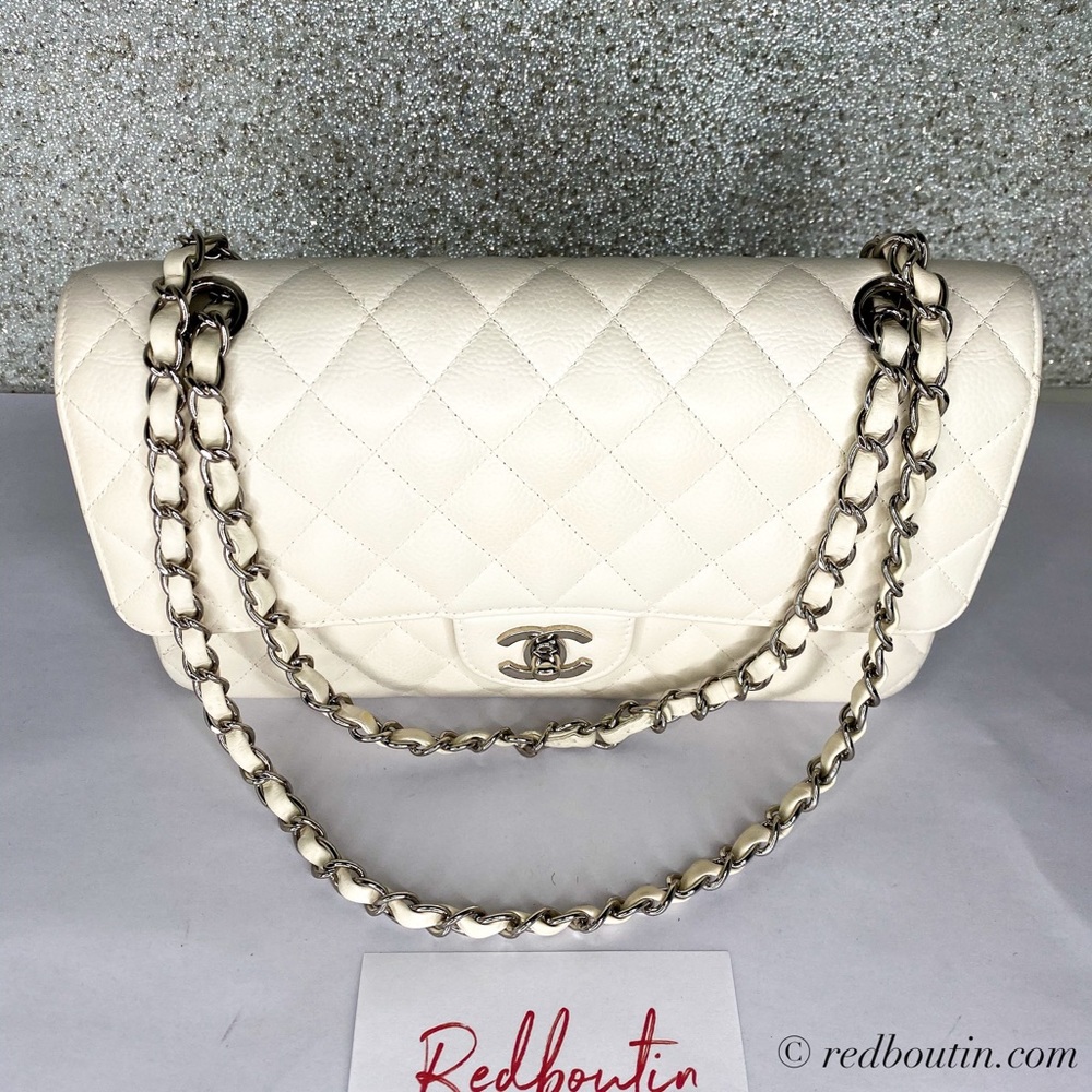 🎈SOLD White Classic Flap Chain shoulder Bag - Picture 2 of 8